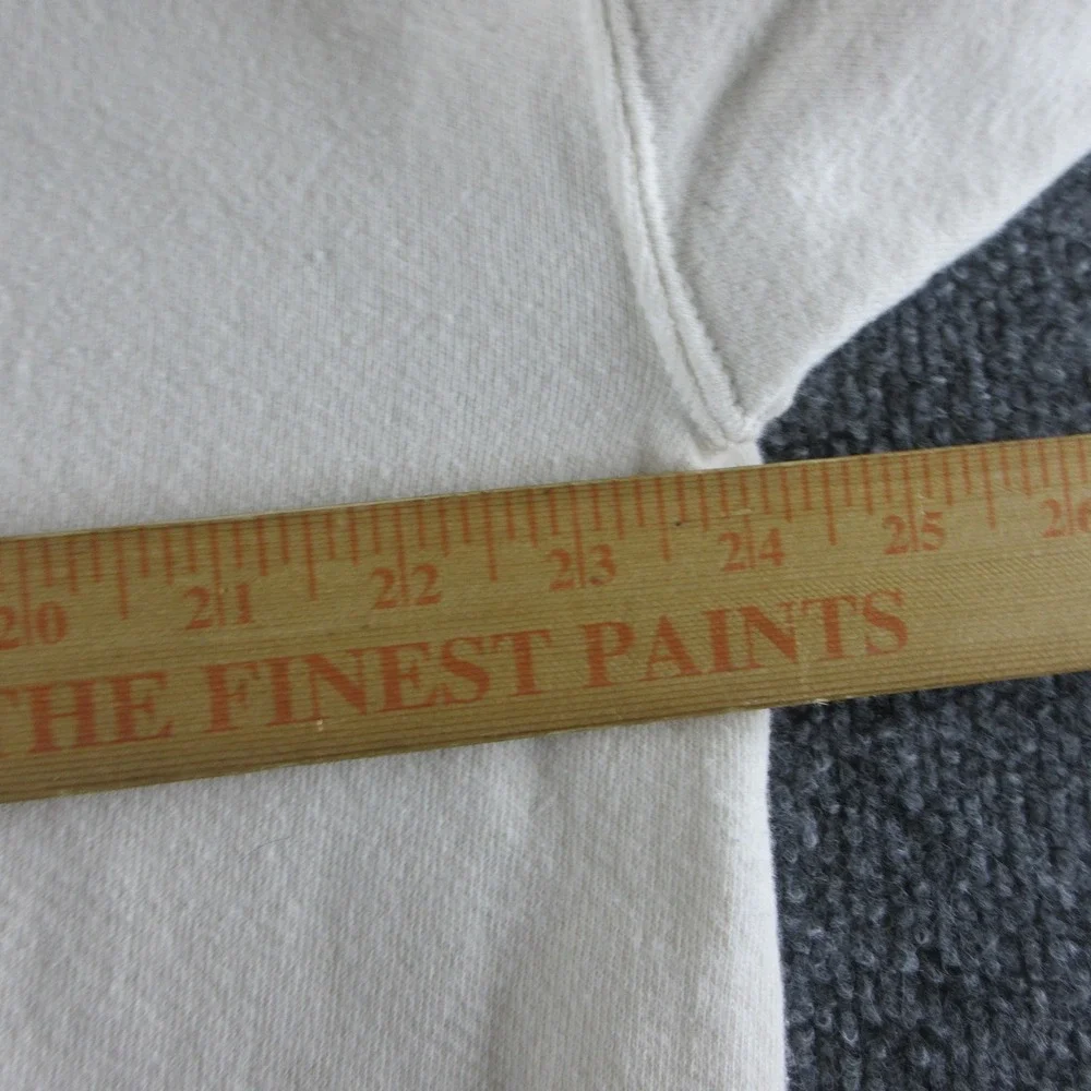 VINTAGE Polo Ralph Lauren Sweatshirt Mens XL White Fleece Crew Neck Pullover 90s
